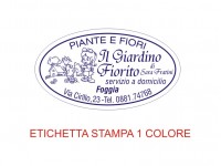Etichette adesive per fioristi, fiorai e vivaisti (mm 44X25)  (cod.11G)